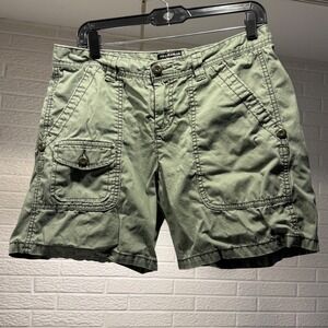 Polo Jeans Co.‎ Ralph Lauren Womens Green Cotton Utility Cargo Shorts